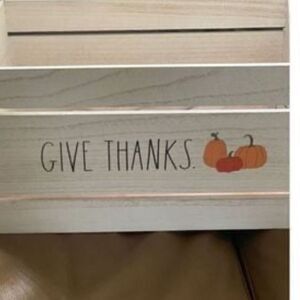 Rae Dunn Give Thanks Wood Crate